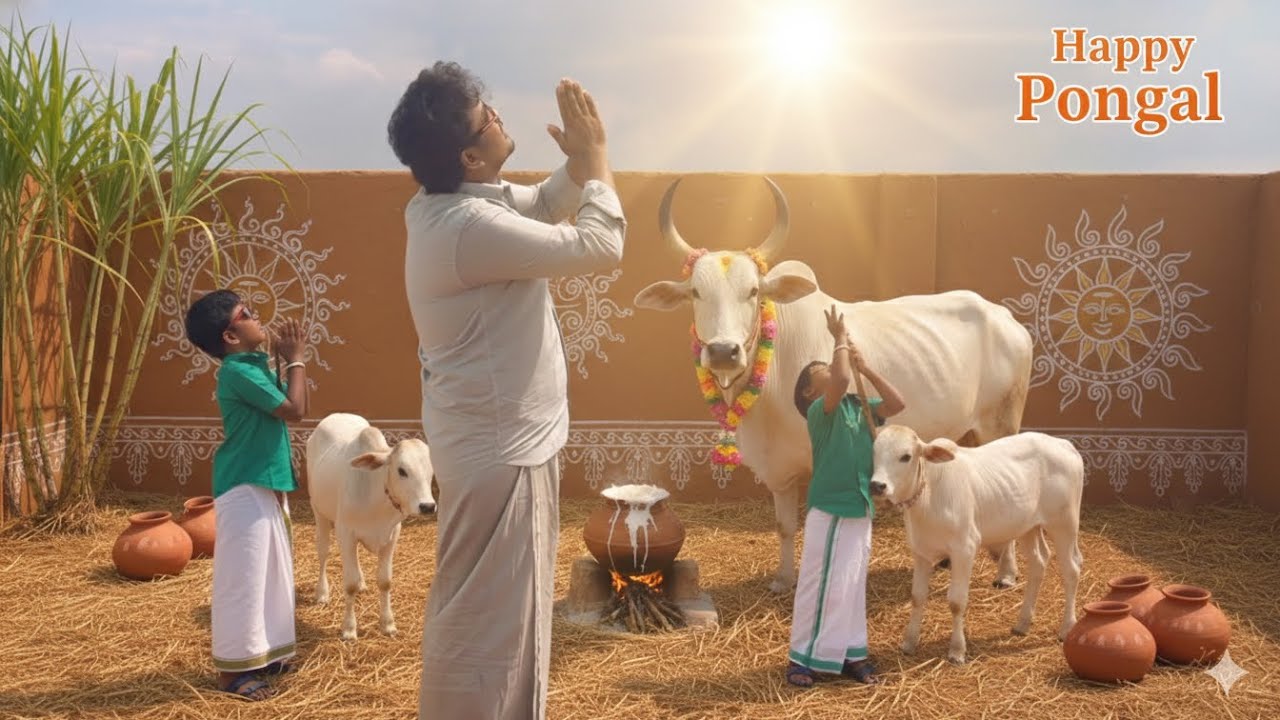 Pongal Celebration 🌾| Happy Pongal | Raising the Next Generation with Tamil Culture #pongal #vlogs 
