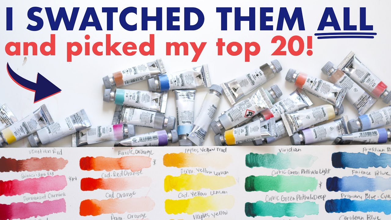 I swatched EVERY paint and picked TOP 20 for my NEW watercolor palette!