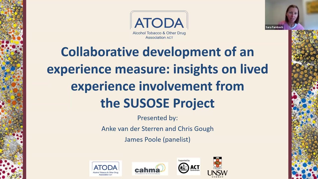 Insights on lived experience involvement from the SUSOSE Project