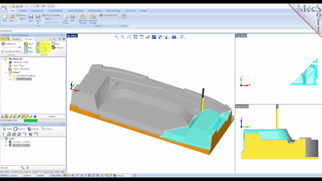 VisualCAM 2018, 3 Axis Introduction