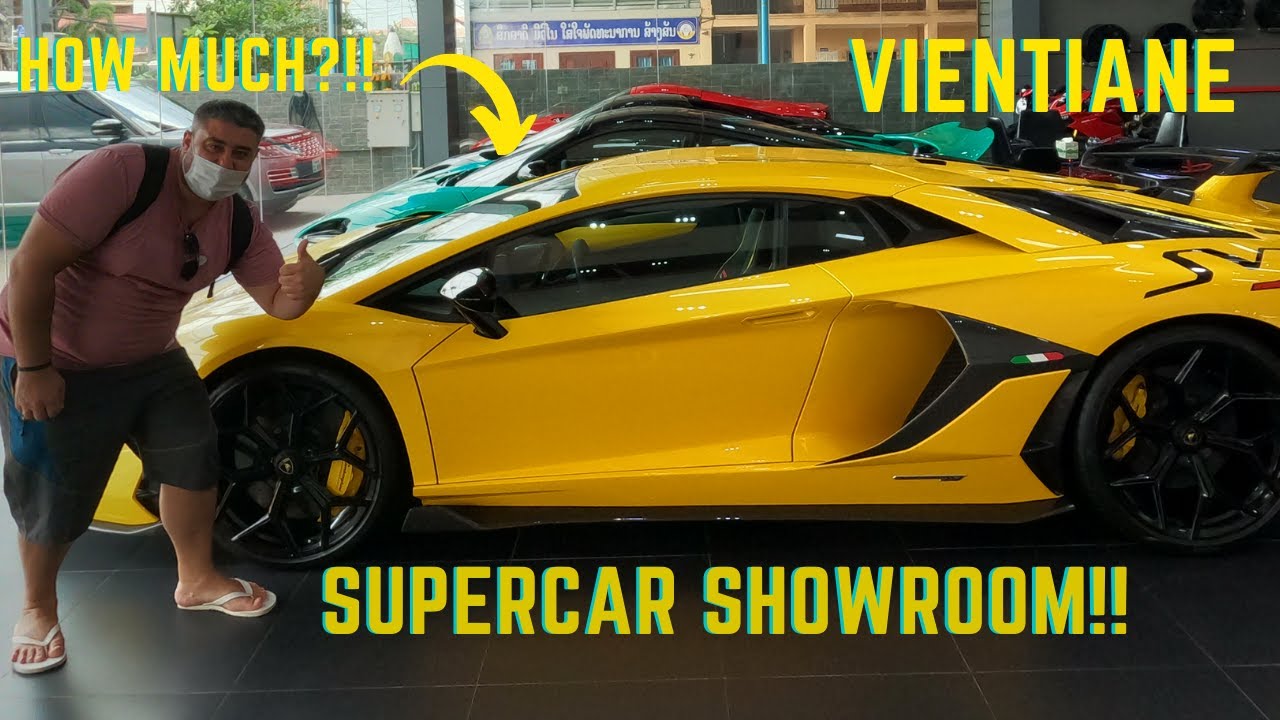 Vientiane Drive Around + Supercar Showroom + Cheap Eat | Laos