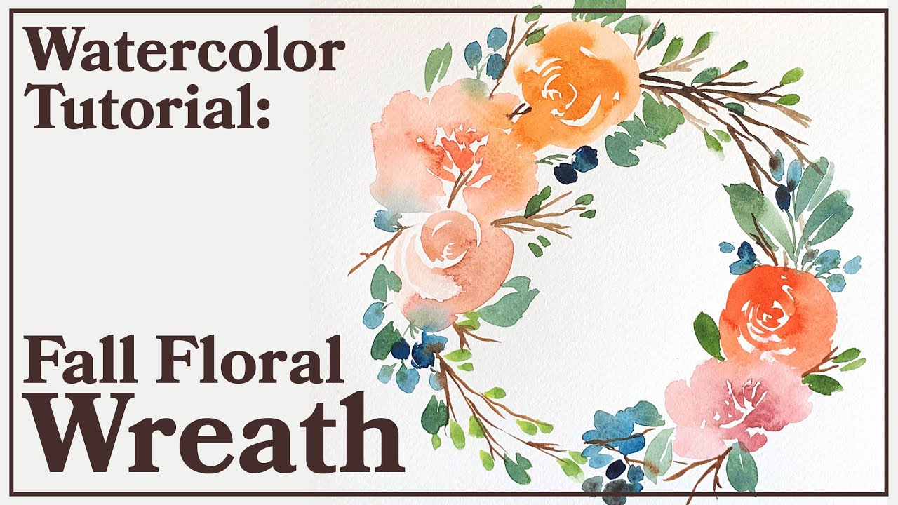 Watercolor Tutorial | How to Paint THIS Fall Wreath!