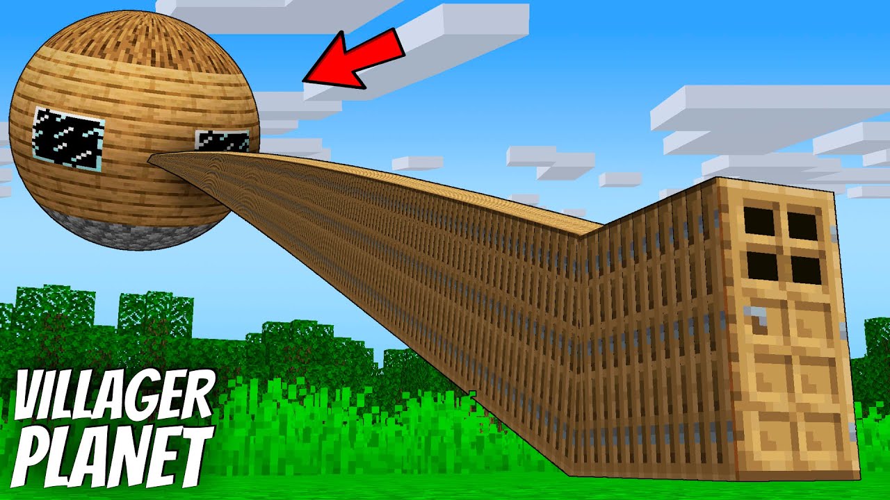 LONGEST DOOR to the VILLAGER HOUSE PLANET in Minecraft !