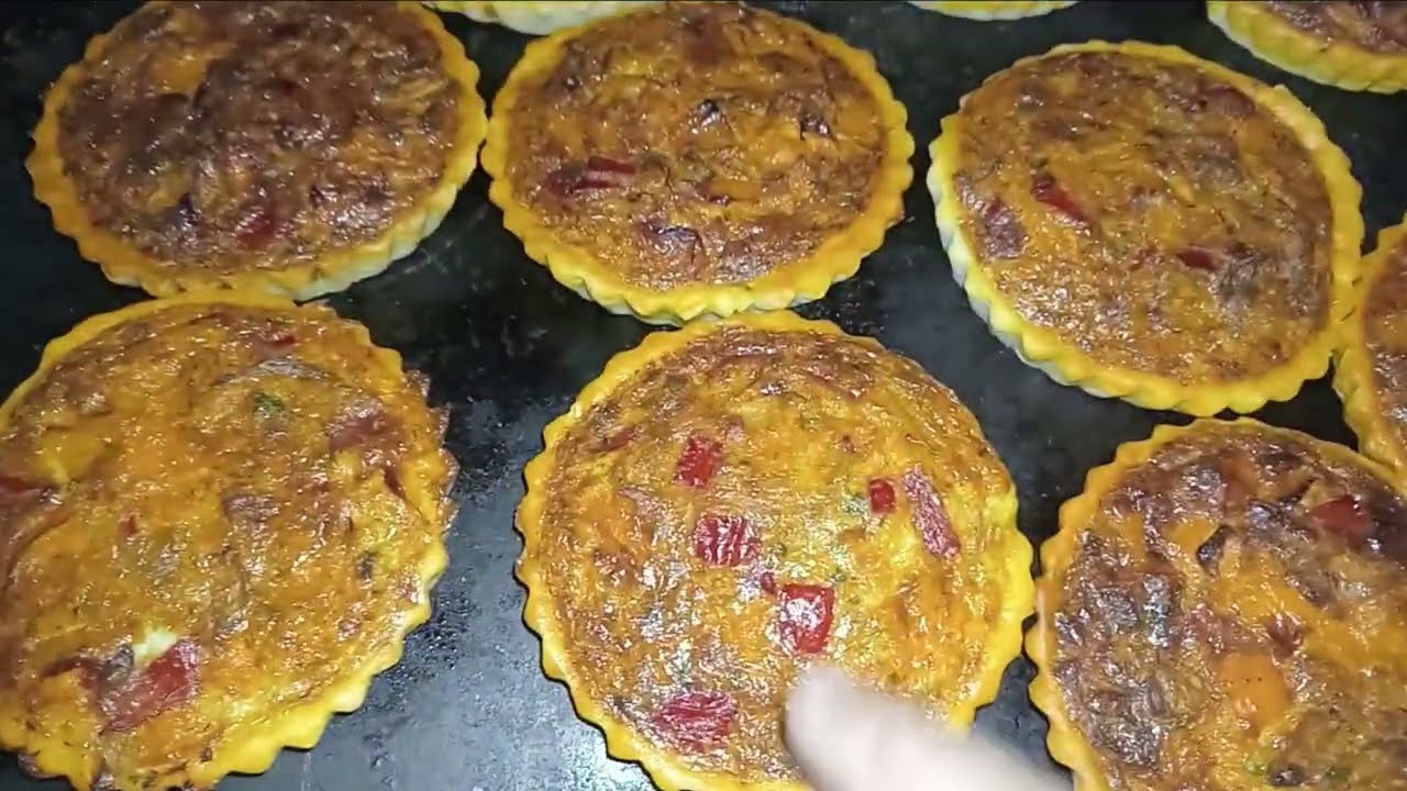 ميني كيش بعجينة سحرية وبطريقة مبسطة بدون زبدة ولابيض 🥰مع حشوة لذيذة واقتصادية😍 واباري  بدون كريمة🥰😍