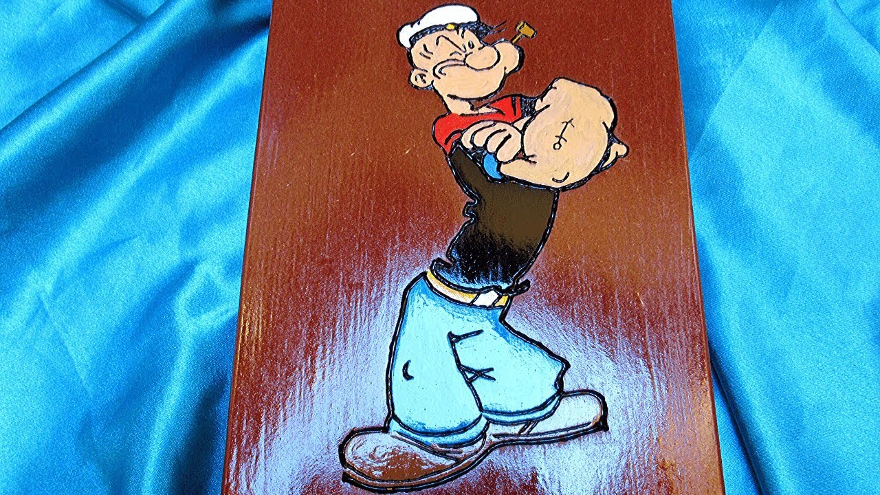 Wood carving | Carving a Popeye relief on MDF using a dremel rotary tool