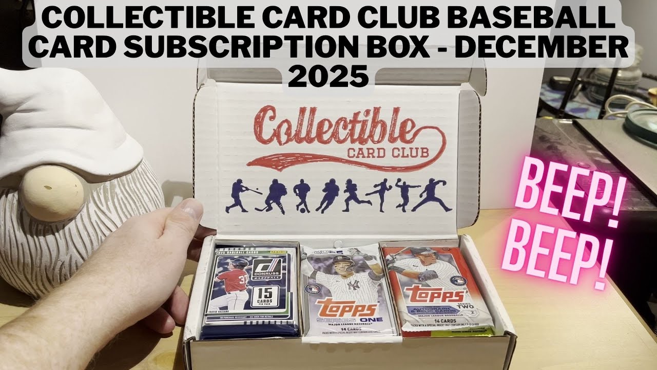 Подписка на коллекционные бейсбольные карточки Collectible Card Club — декабрь 2025 года.