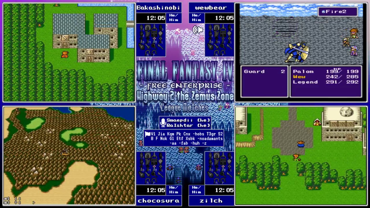 Final Fantasy IV Free Enterprise - H2TZZ Match 19 - Bakashinobi - wewbear - chocosura - zilch