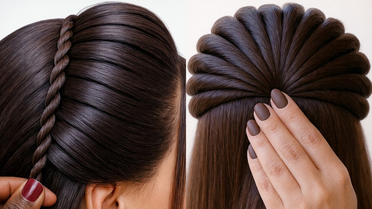 different easy hairstyle - beautiful hairstyle for girls | hair design | hairstyle for wedding