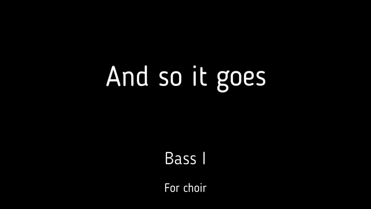 Choir/chór And so it goes - Bass I + score