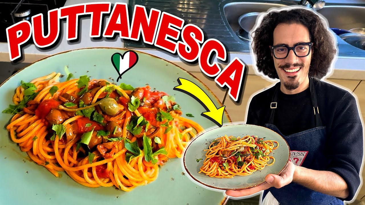 PUTTANESCA Fatta In Casa | Ricetta Originale Passo Passo! 🫒🍅🍝