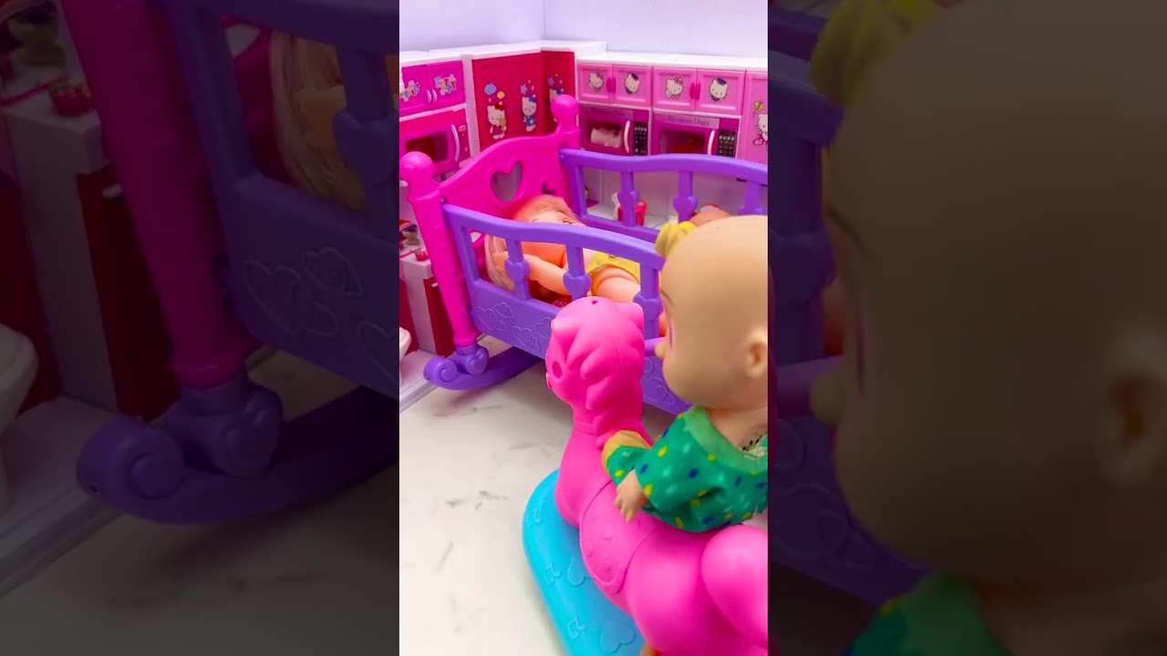 Satisfying Unboxing Doll Bedroom Playset, ASMR Video #shorts