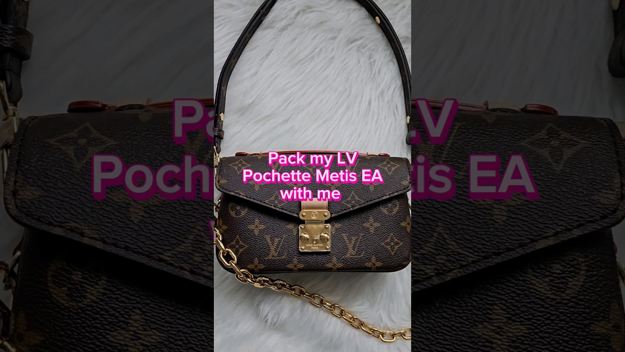 Pack my Louis Vuitton Pochette Metis east west with me 🤎 #whatsinmybag #pochettemetis #lvbag