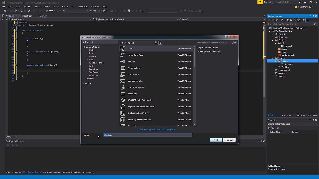 Setup and First Sprite - game dev tutorial - Pt. 1 - C# Monogame