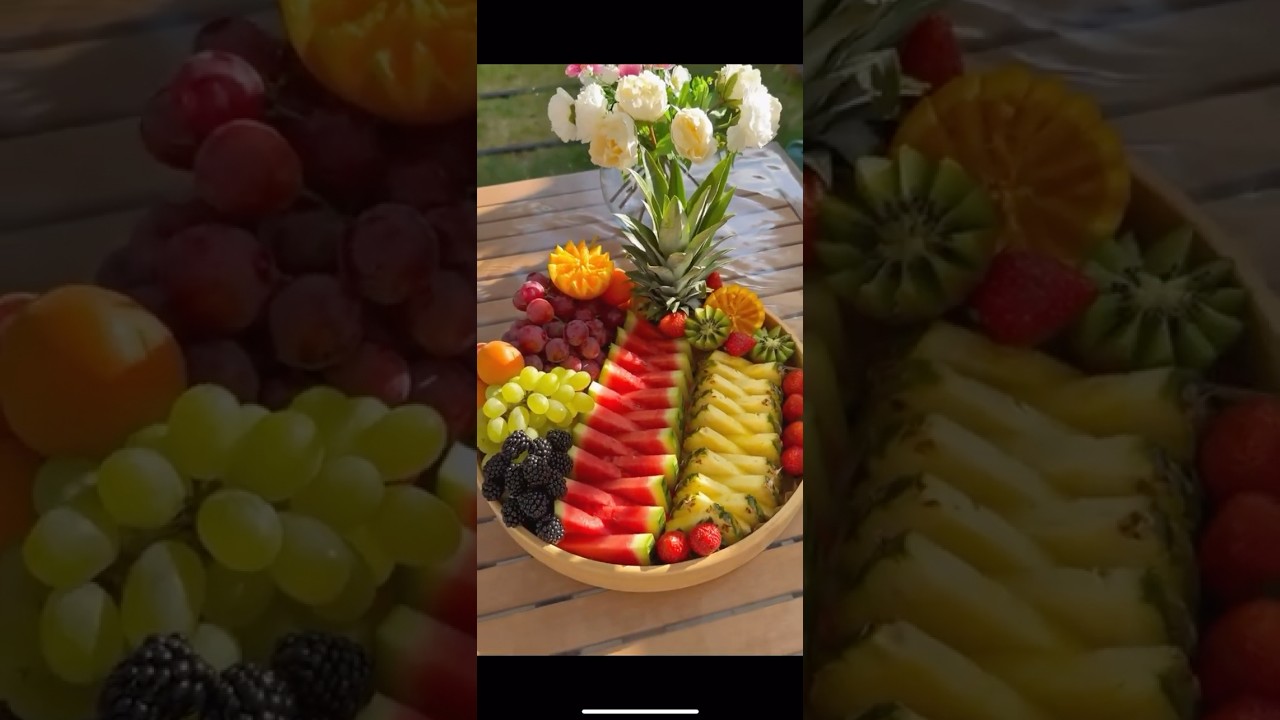 Modern meyve tabağı #meyve #meyvelerikarıştırma #ananas #pineapple #watermelon #karpuz #yemek
