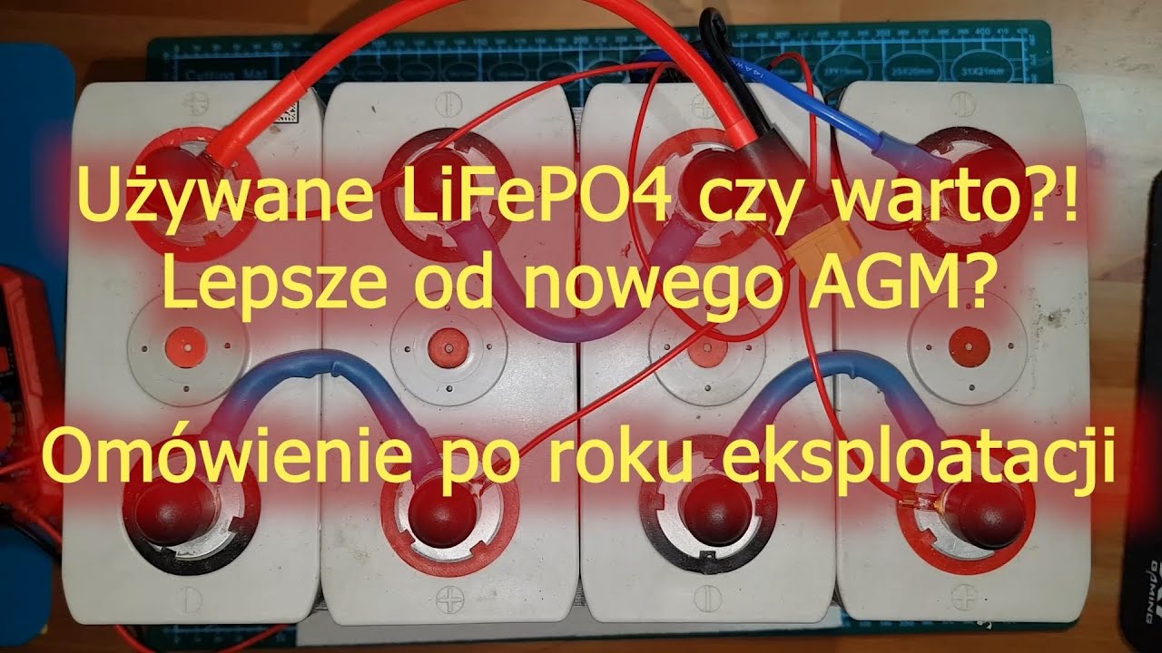 Używane ogniwa LiFePO4 100 Ah OFF-GRID na działce po roku eksploatacji. AGM całkowicie nieopłacalne!