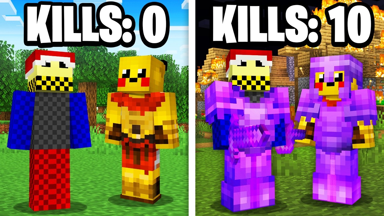 Minecraft Battle Royale, но каждое убийство улучшает наш лут!