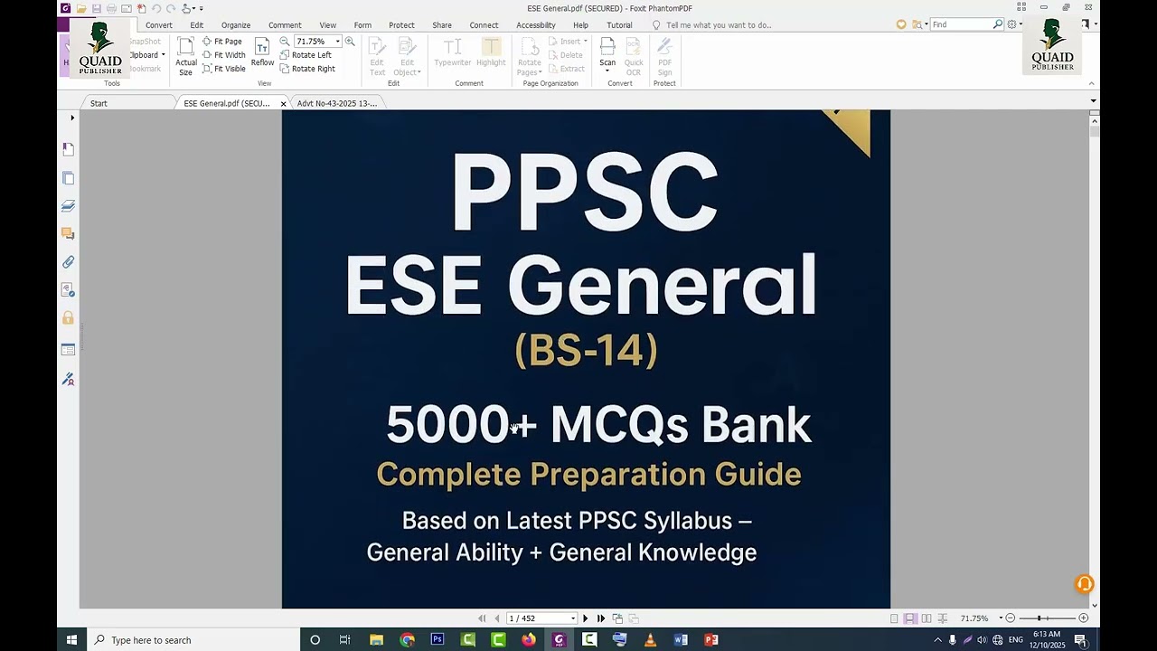 ESE General PPSC MCQs Book, Notes Complete Study Material in PDF free Download