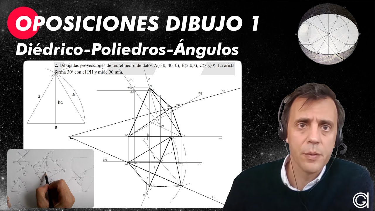 Sistema Diédrico: Ángulos y Poliedros - Clase de Oposiciones a Secundaria Dibujo 1