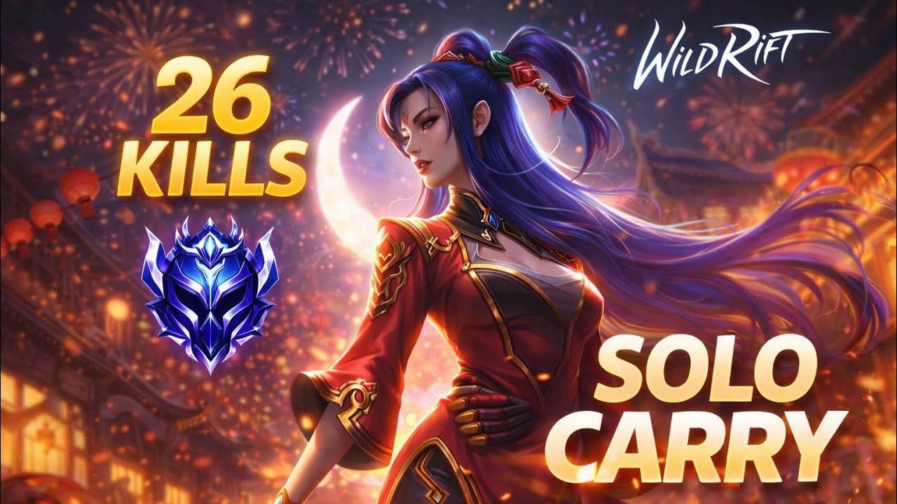 Wild Rift: DOMINATING EVERYWHERE 🧨|| 26KILLS DIANA INSANE SOLO CARRY#wildrift #diana #riotgames