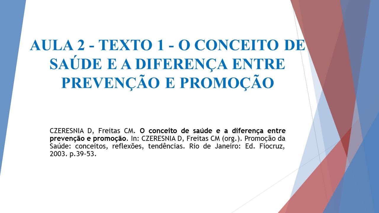 SEMIN&Aacute;RIOS DE GEOGRAFIA DA SA&Uacute;DE - AULA 2 - TEXTO 1