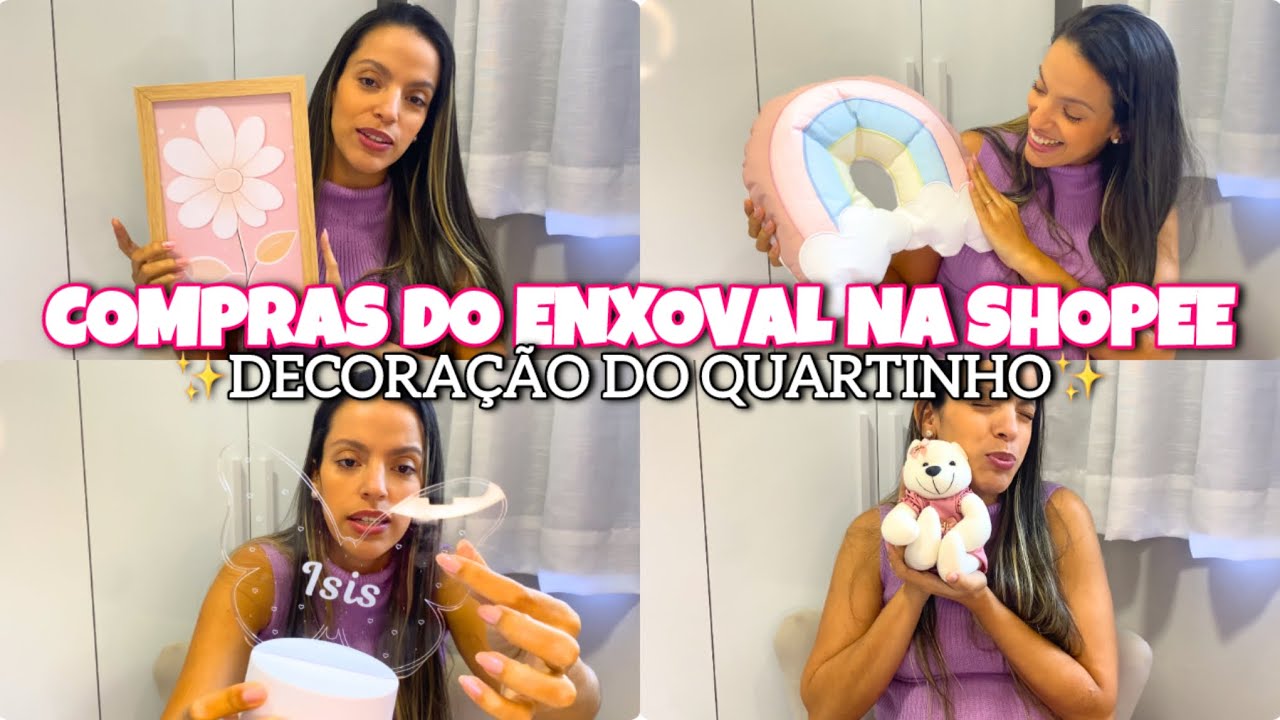 Enxoval de bebê na SHOPEE, ótimos achadinhos, compras para decoração do quarto da minha bebê.