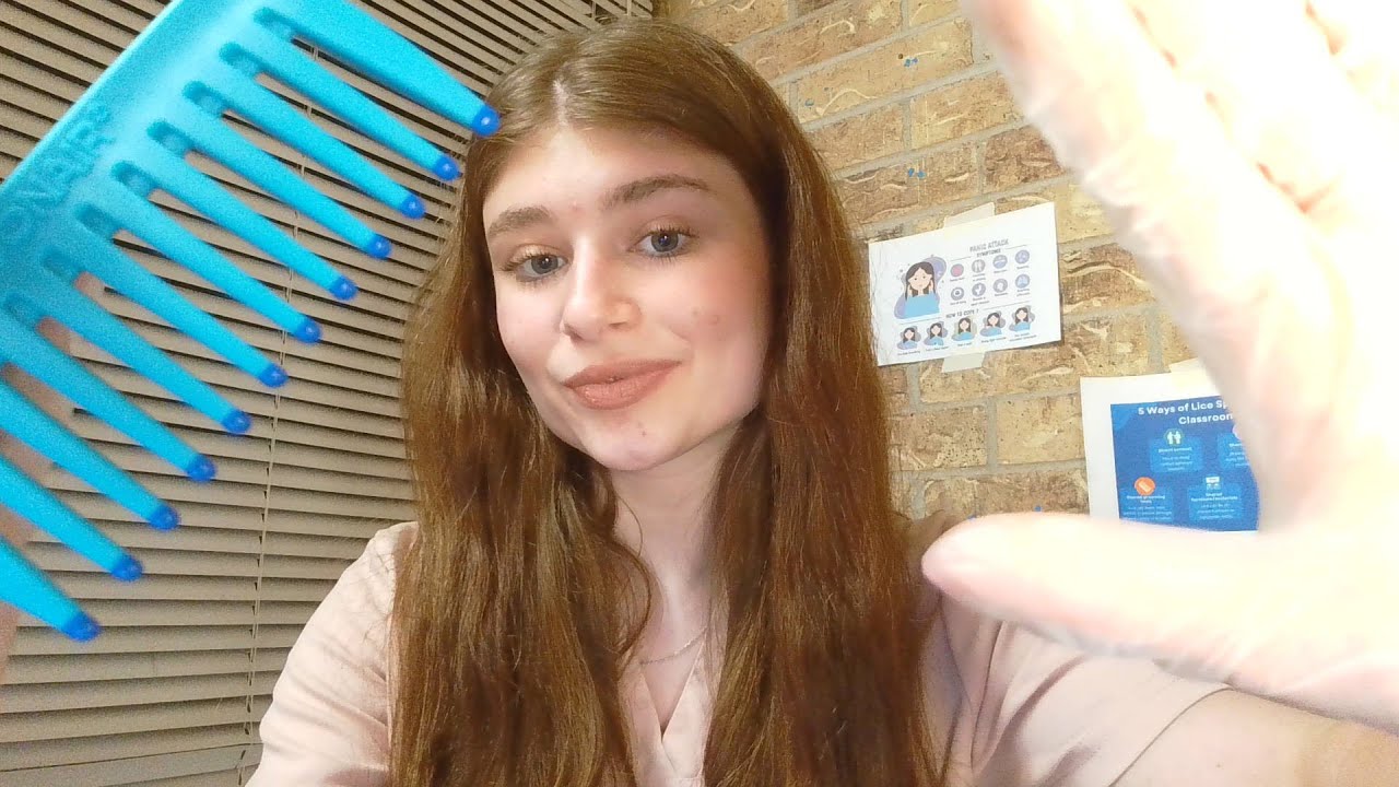 ASMR School Nurse Lice Check RP (Soft spoken)
