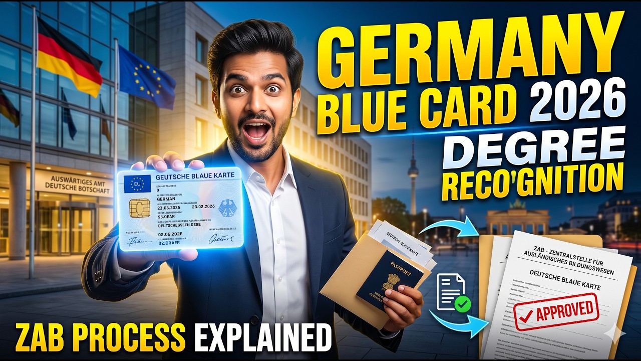 🇩🇪Germany Blue Card & Degree Recognition Guide 2026 | ZAB Statement of Comparability Full Process
