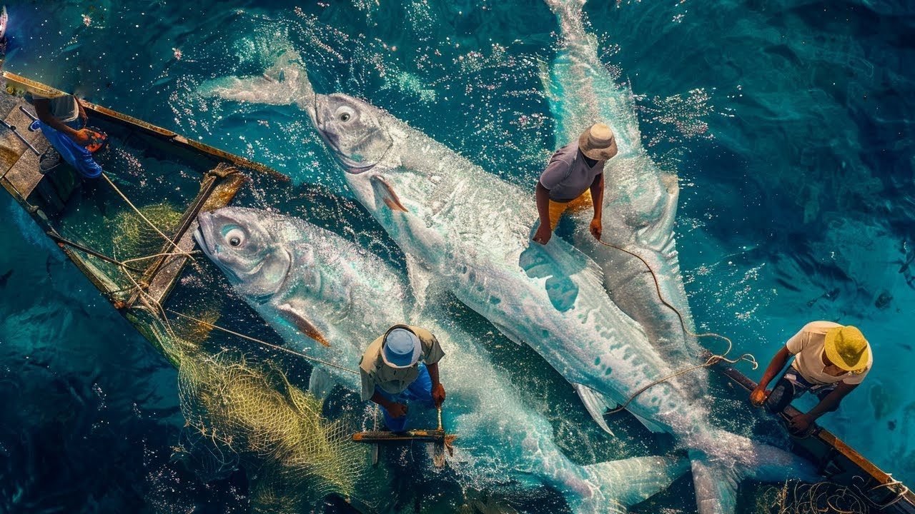 Catching and processing pomfret, how to catch hundreds of tons of pomfret with net