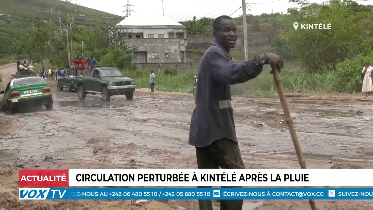Perturbations routières à Kintélé suite aux intempéries