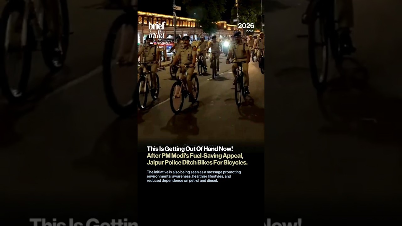 Jaipur Police Goes Green With Bicycle Patrols After PM Modi&rsquo;s &lsquo;Save Fuel&rsquo; Appeal.