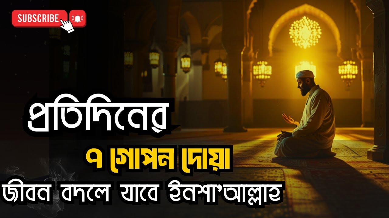 জীবনের মোড় ঘোরানো! 🔑 ৭ গোপন দোয়া যা প্রতিদিন পড়লে নিশ্চিত বদলে যায় জীবন | রিযিক ও শান্তির দোয়া