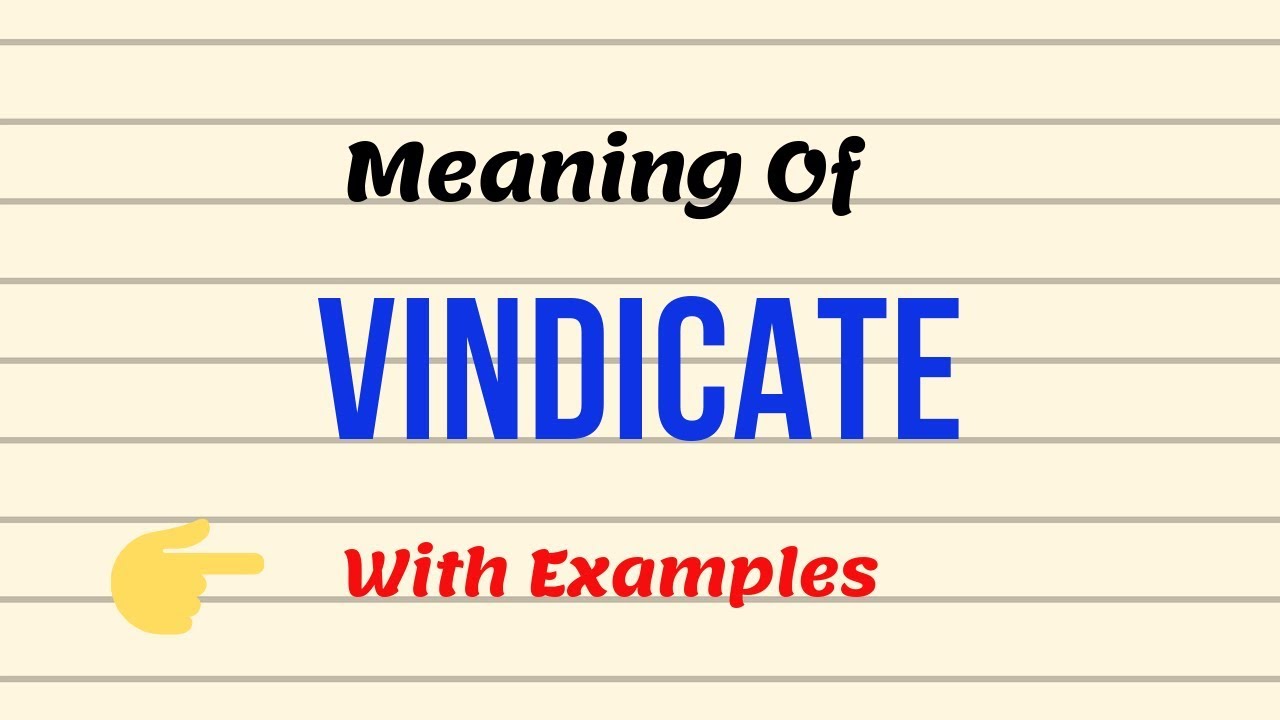 Meaning Of Vindicate || English Vocabulary Lessons || Urdu/Hindi