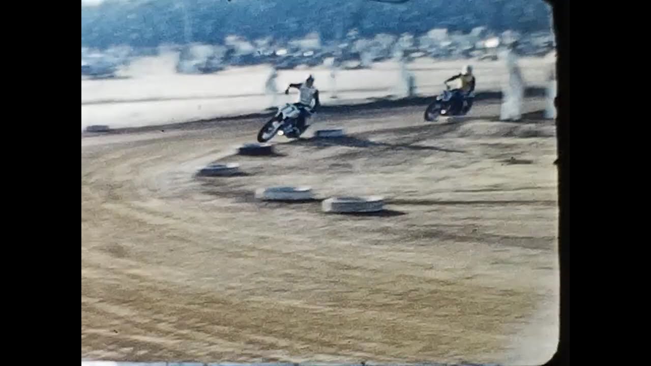 Ed Wirth - Early 60's California dirt track motocross racing - Jumps & crashes motorcycle racing #7