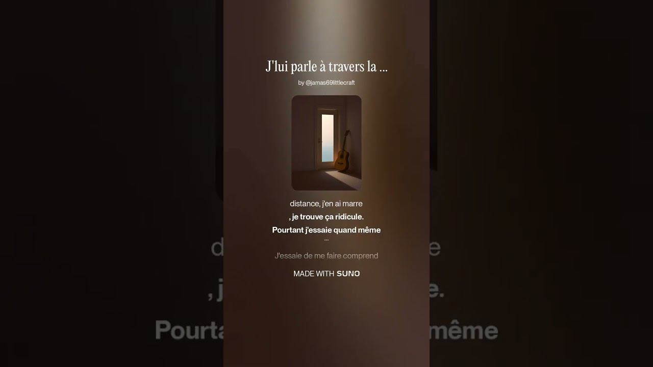 J'lui parle à travers la porte fermée (French rap training lyric)