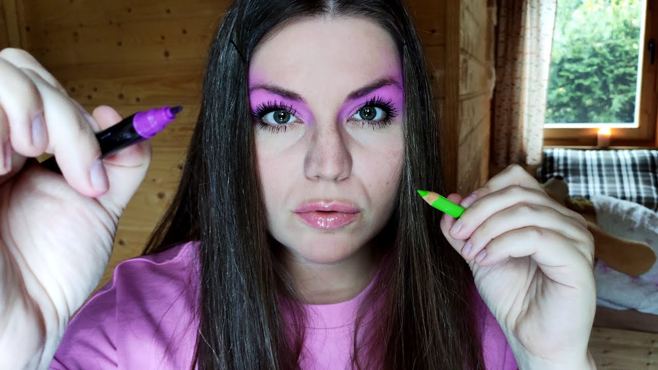 Podivná terapie fixou a pastelkou + občasné nesrozumitelné šeptání | ASMR CZ