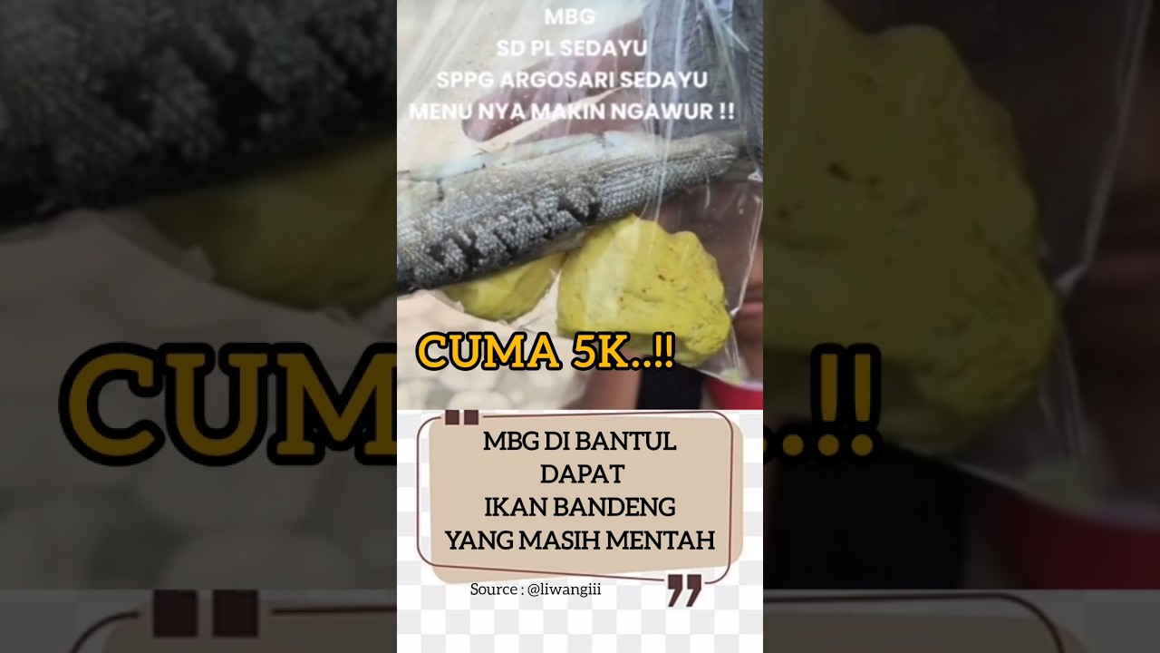MBG INI DAPAT IKAN MENTAH DAN TAHU..!!