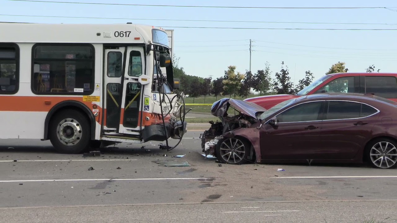 Miway bus in Mississauga Crash