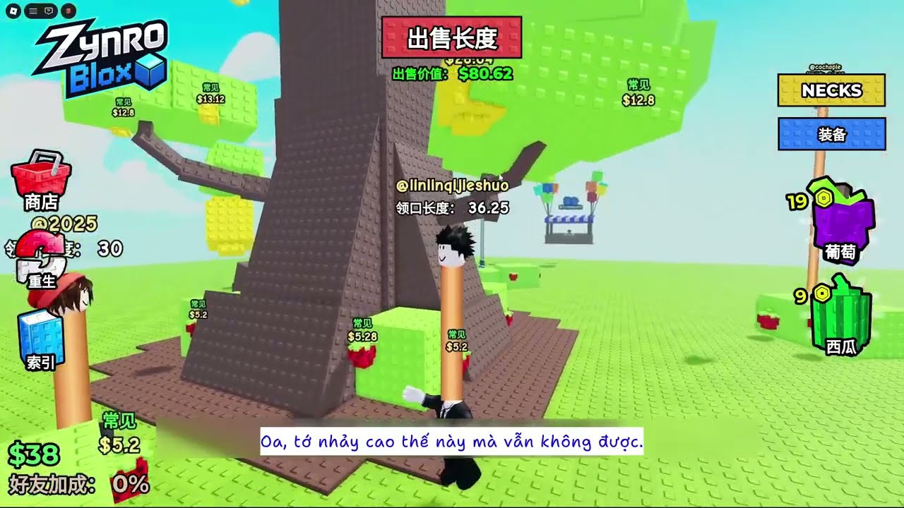 Roblox | Thử Thách Cổ Dài 5000 Mét Để Hái Trái Cây Thần Thoại