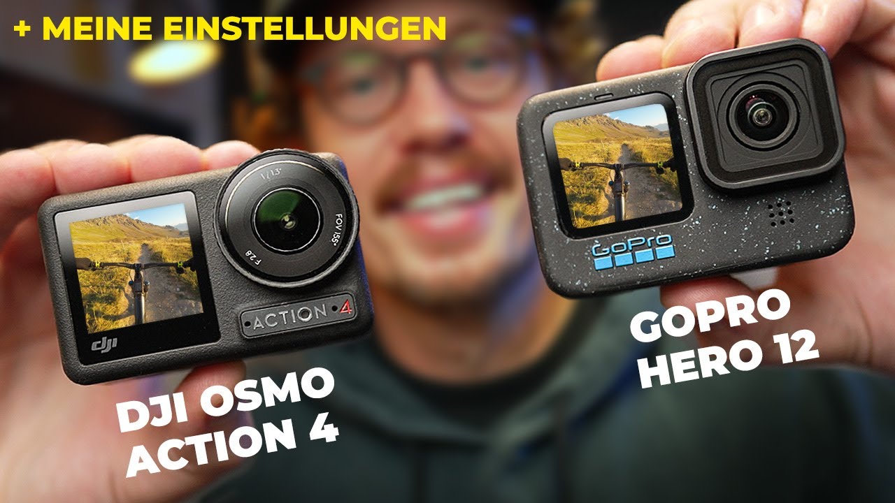 GoPro Hero 12 vs DJI Osmo Action 4 - Einstellungen & Setup für Mountainbike Videos