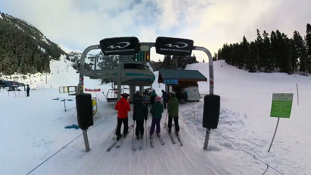 2024 Crystal hut onto White Light ski run onto Jersey cream chair Whistler Blackcomb @TheTippo1