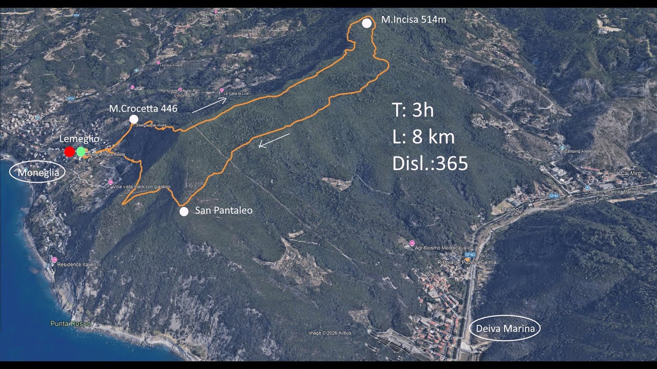 21- 1- 2026 Anello: Lemeglio - Monte Crocetta - Monte Incisa