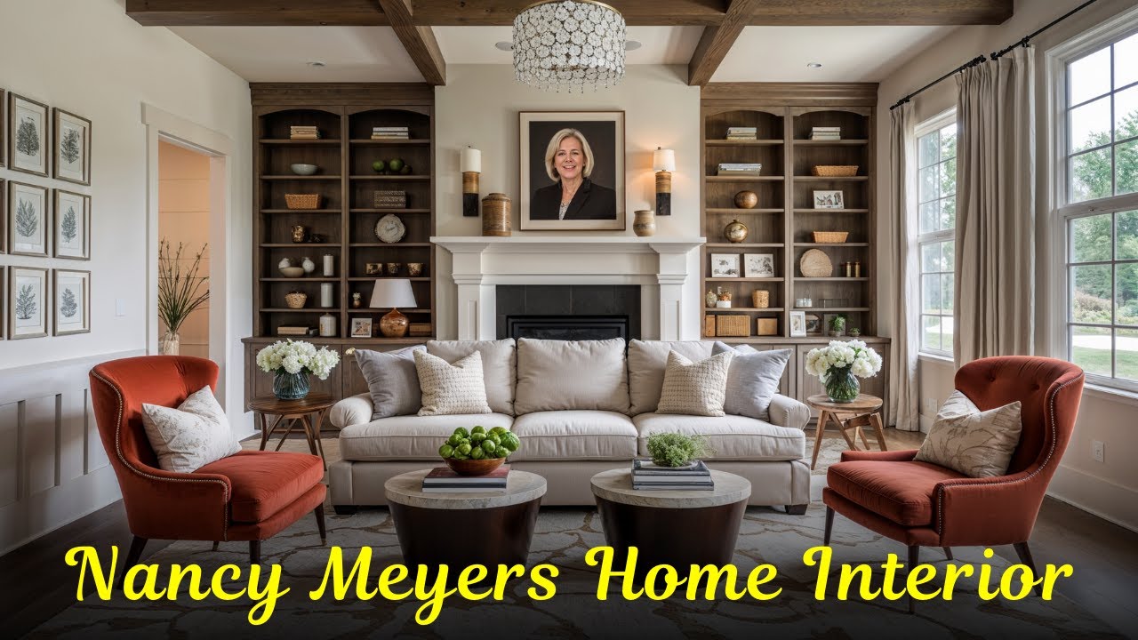 Nancy Meyers Home Interior Designs for Cozy Elegant Luxury Spaces