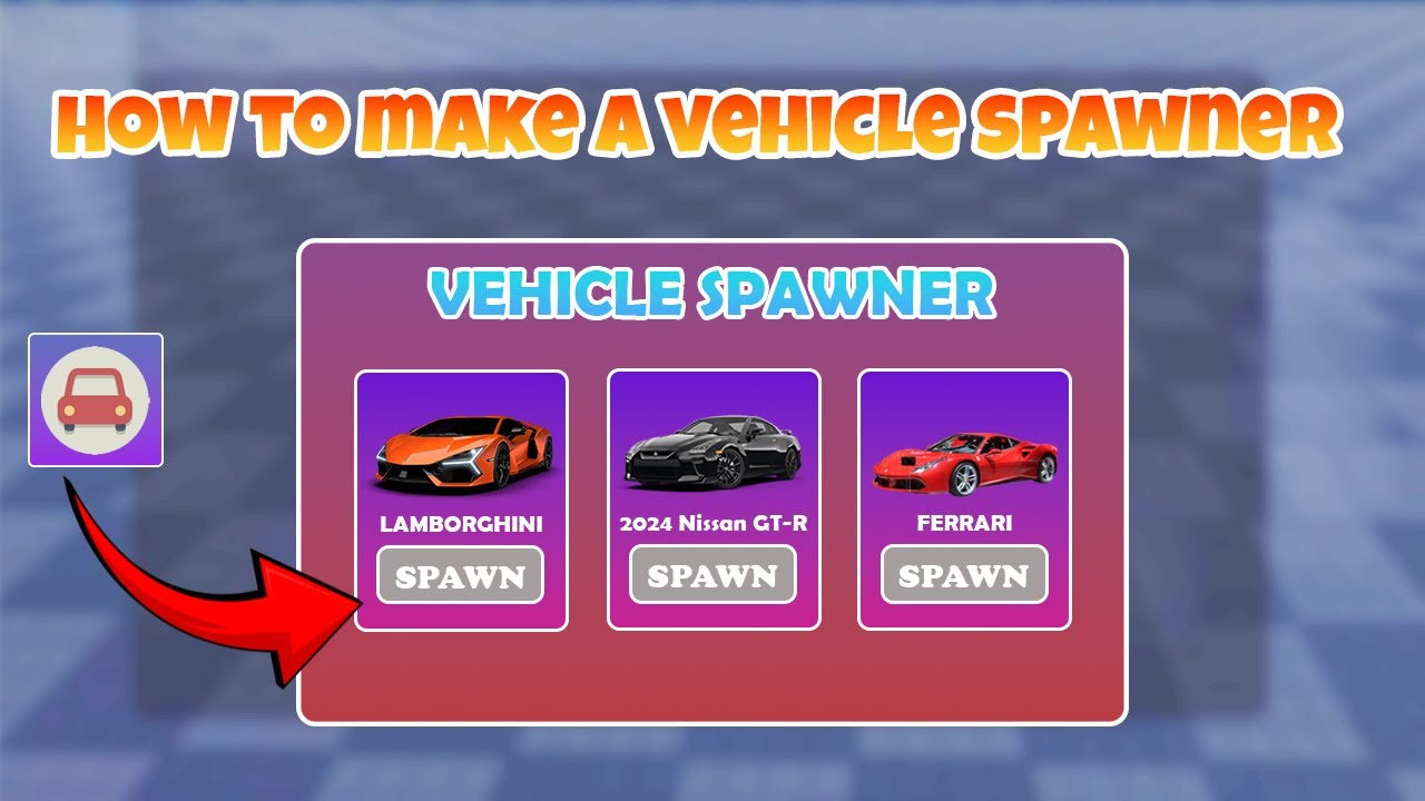 Cara Membuat UI Spawn Kendaraan - Uni Craft Your World