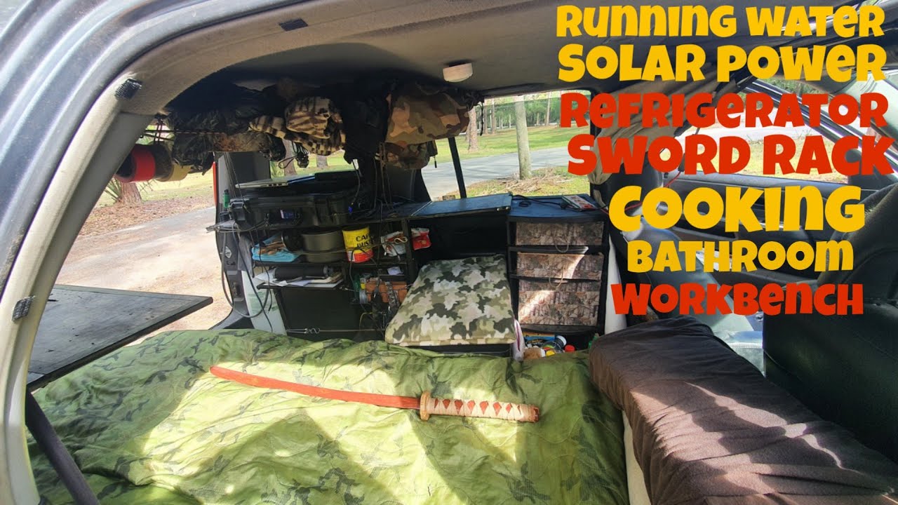 Living in a Honda crv (Full Tour) 🥷