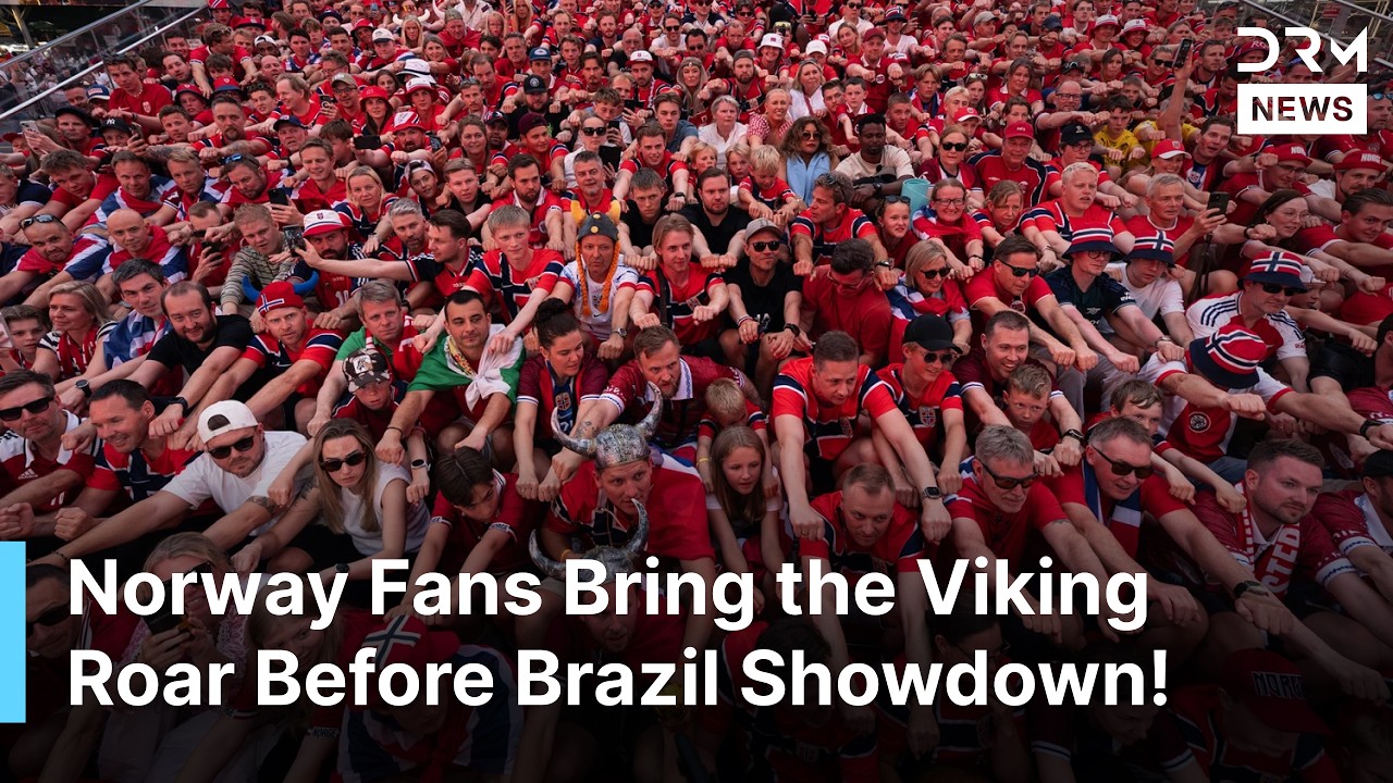 WATCH: Norway Fans Perform Viking Row Before Brazil Clash | FIFA World Cup 2026 Round of 16 | AD1Z