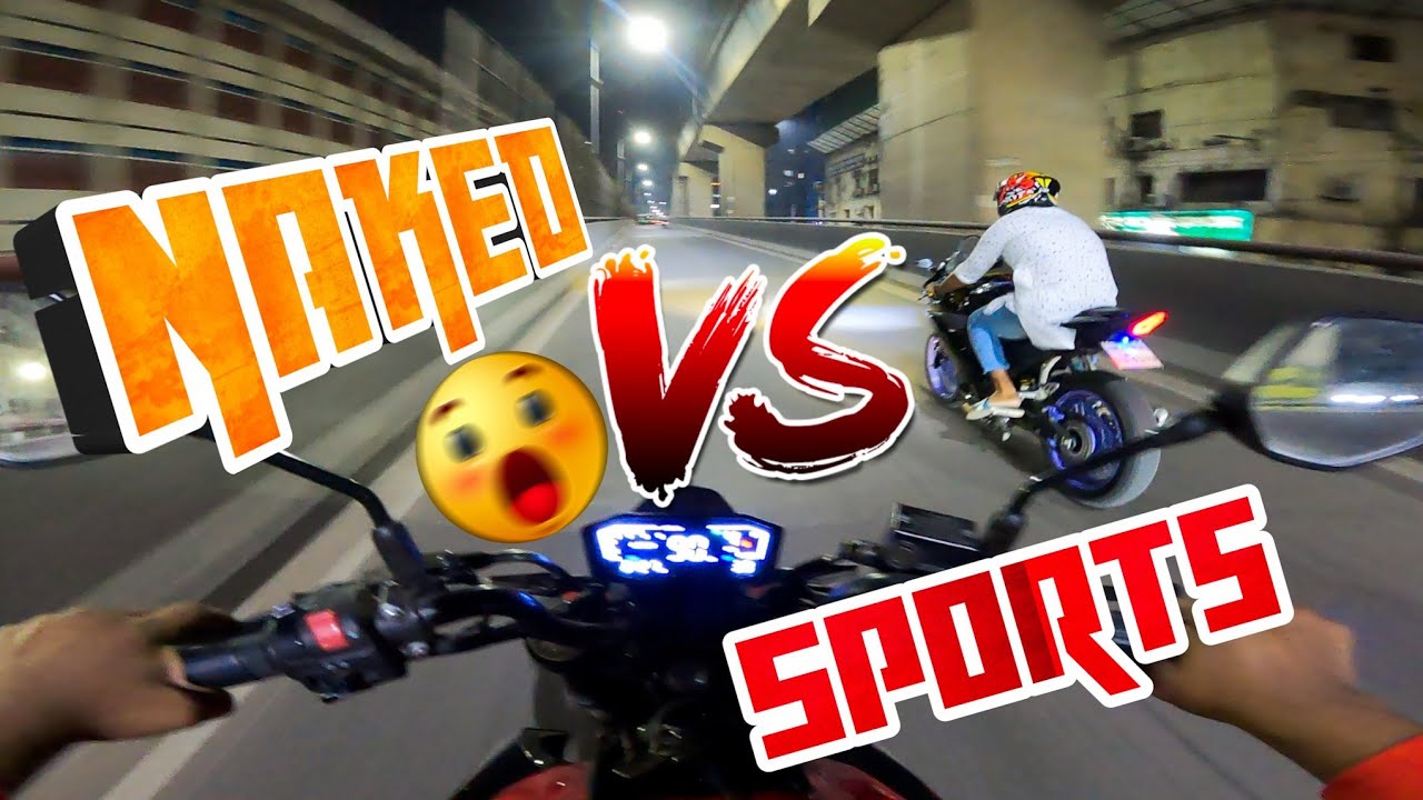 naked sports vs sports bike city run।। yamaha r15 vs lifan kp 165