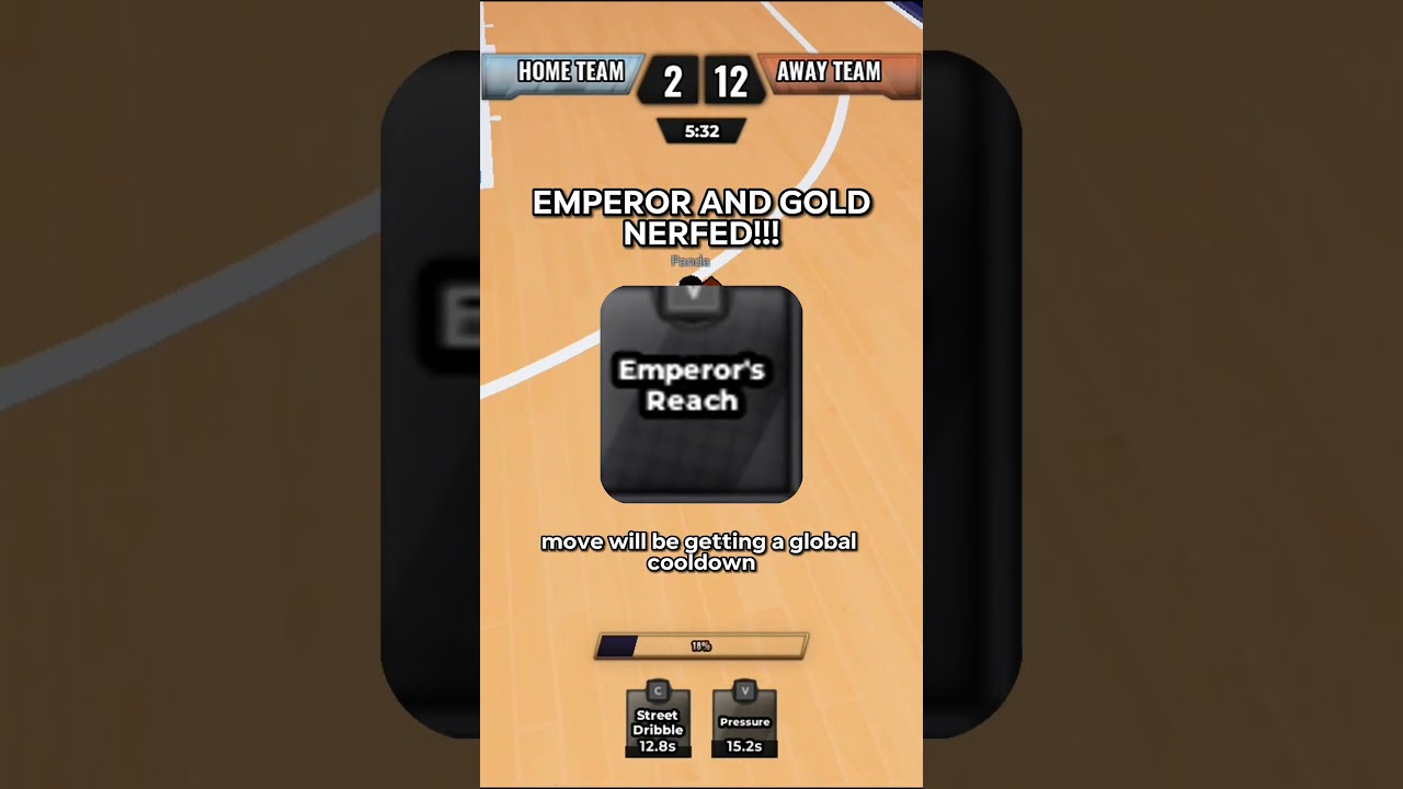 EMPEROR AND GOLD NERFED! #roblox #anime #basketballzero #basketball #fyp #sports