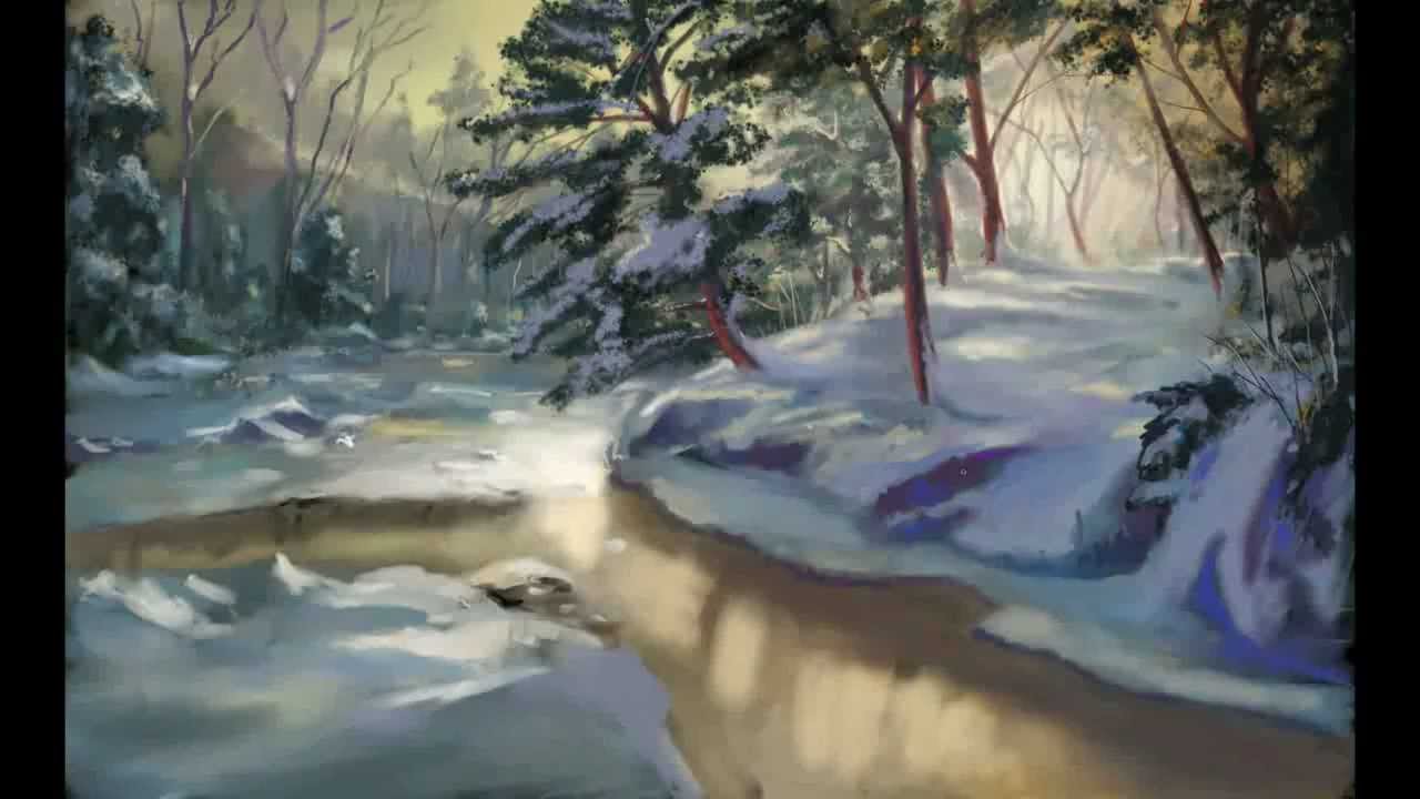 Christmas Card - painting in MyPaint and GIMP