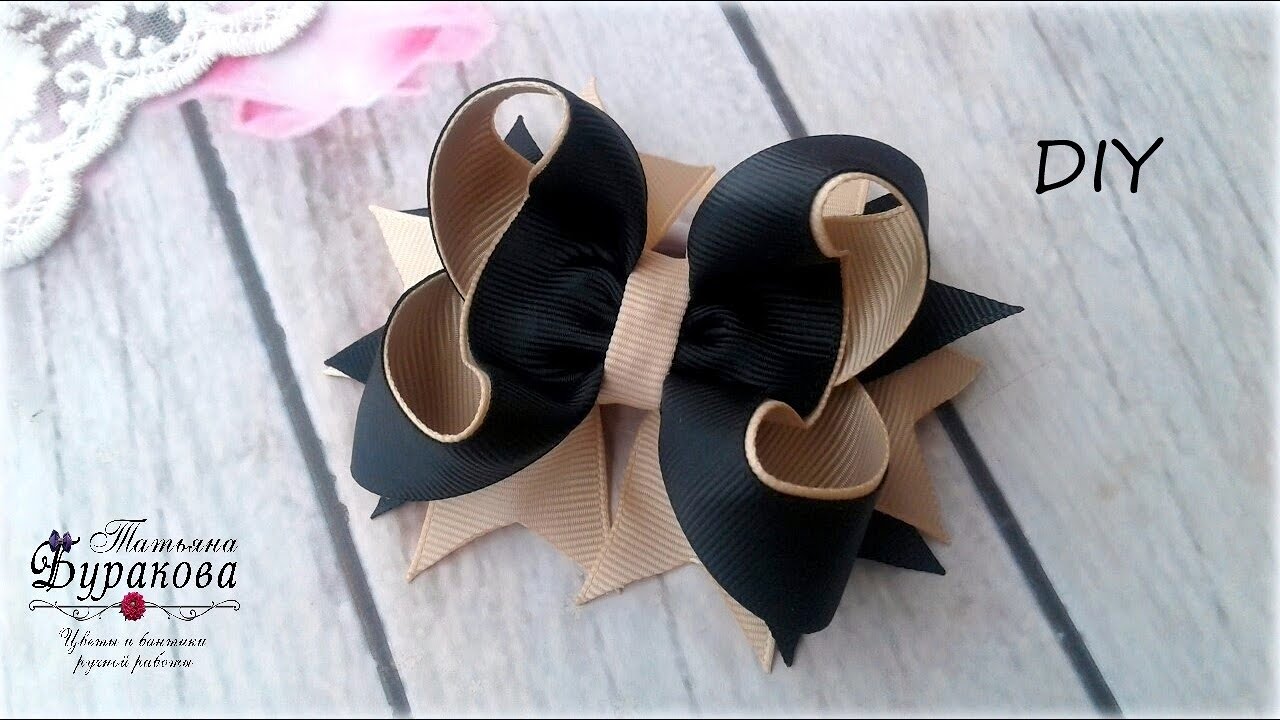 🎀 Бантики из репсовых лент 🎀 Канзаши 🎀 Ribbon bow Kanzashi 🎀 Hand мade 🎀 DIY