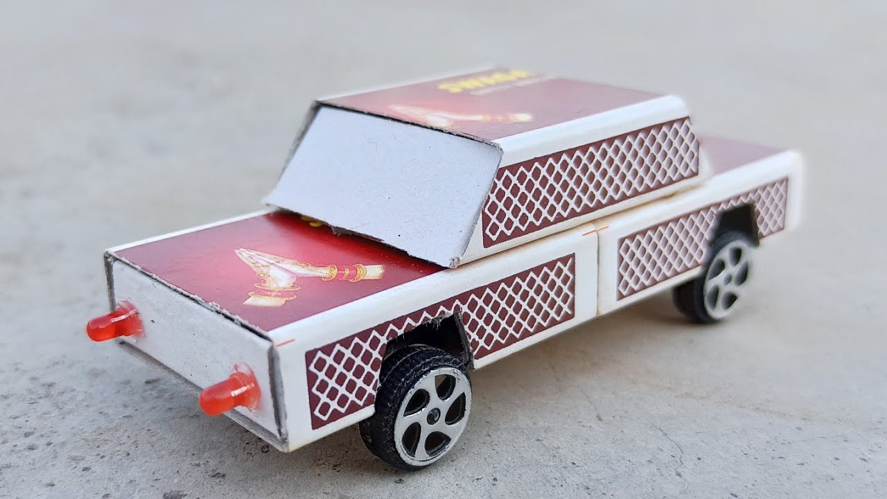 HOW TO MAKE MATCHBOX CAR  AT HOME - MINI TOY CAR - SANU TECH